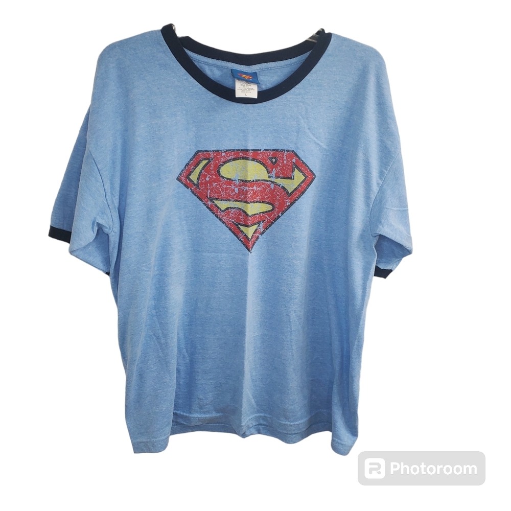 DC Comic blue Superman shirt size Large